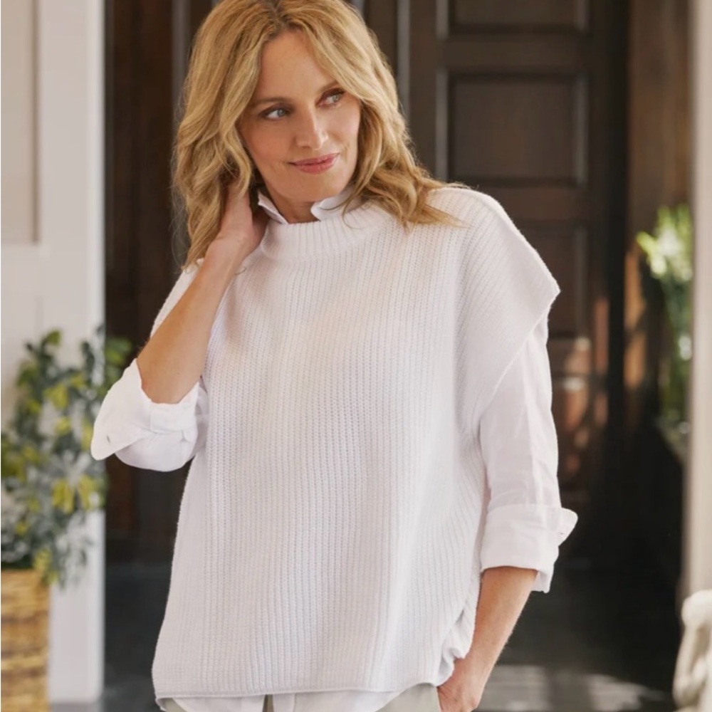 Frank & Eileen MONTECITO VEST white XS